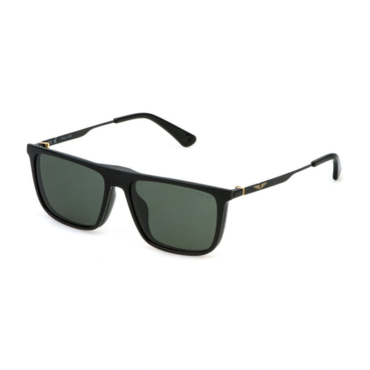 Police UPLP09 - Z42P Nero Lucido | Occhiale Da Vista Uomo con Mascherina Lente scura rimovibilie
