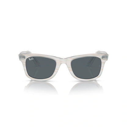 Ray-Ban RB 2140 Wayfarer 1407R5 Photo Striped Light Blue | Occhiale Da Sole Unisex