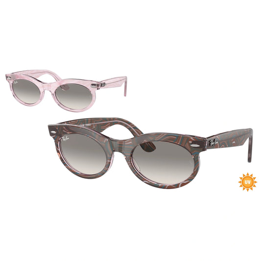 Ray-Ban RB 2242 Wayfarer Oval 138432 Photo Waves Purple | Occhiale Da Sole Unisex